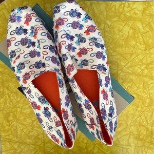 TOMS 2020 Year of the Rat Lunar New Year Canvas Alpargata Slip Ons - 9.5 - NWT